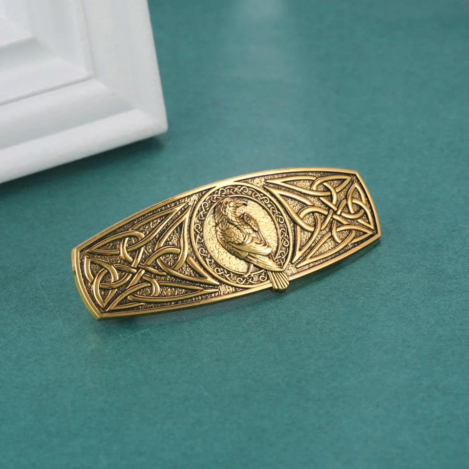 Vintage Celtic Tree of Life Hair Clips - Wicca Flower Barrettes for Women