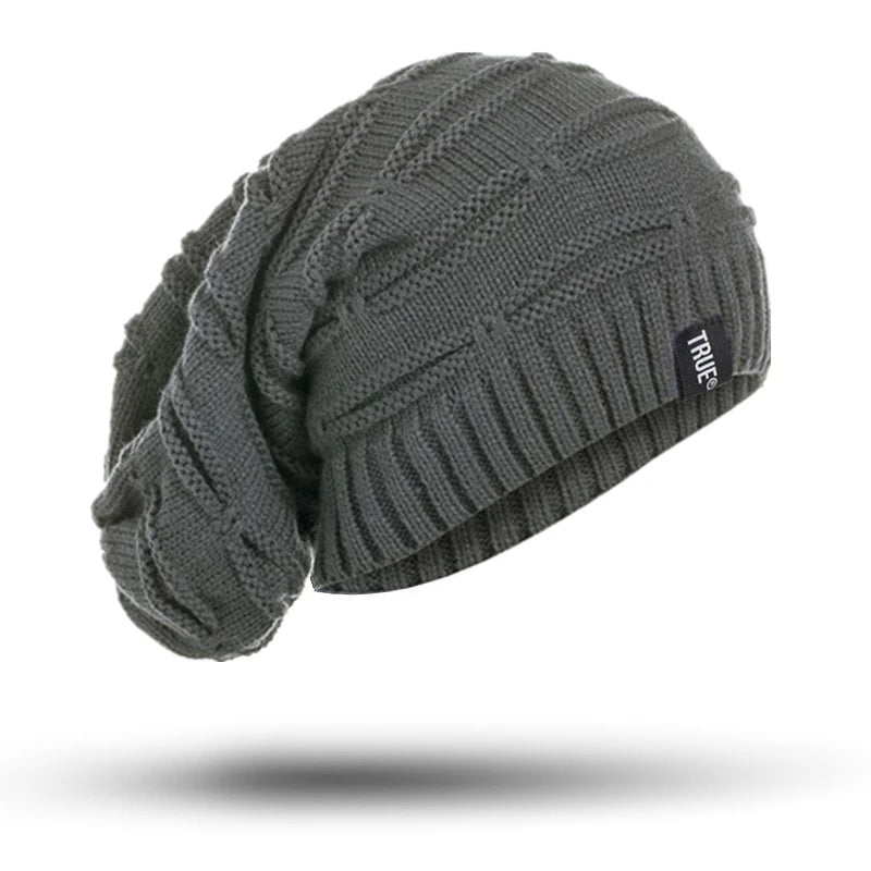 Long Knitted Beanie Hat - High Quality Winter Cap for Men & Women