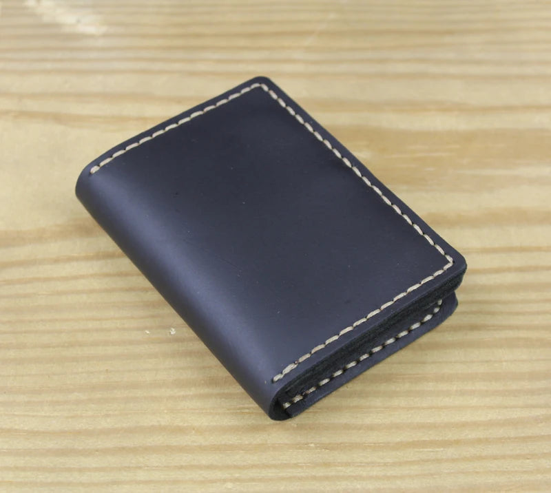 Business Card Holder - Genuine Leather Credit Card Wallet & ID Organizer