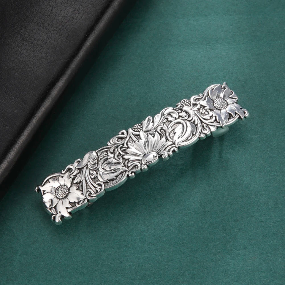 Vintage Celtic Tree of Life Hair Clips - Wicca Flower Barrettes for Women