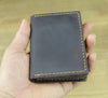 Business Card Holder - Genuine Leather Credit Card Wallet & ID Organizer