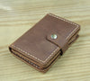 Business Card Holder - Genuine Leather Credit Card Wallet & ID Organizer