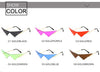 Rimless Cat Eye Sunglasses - Oversized Triangle Design with UV400 Protection