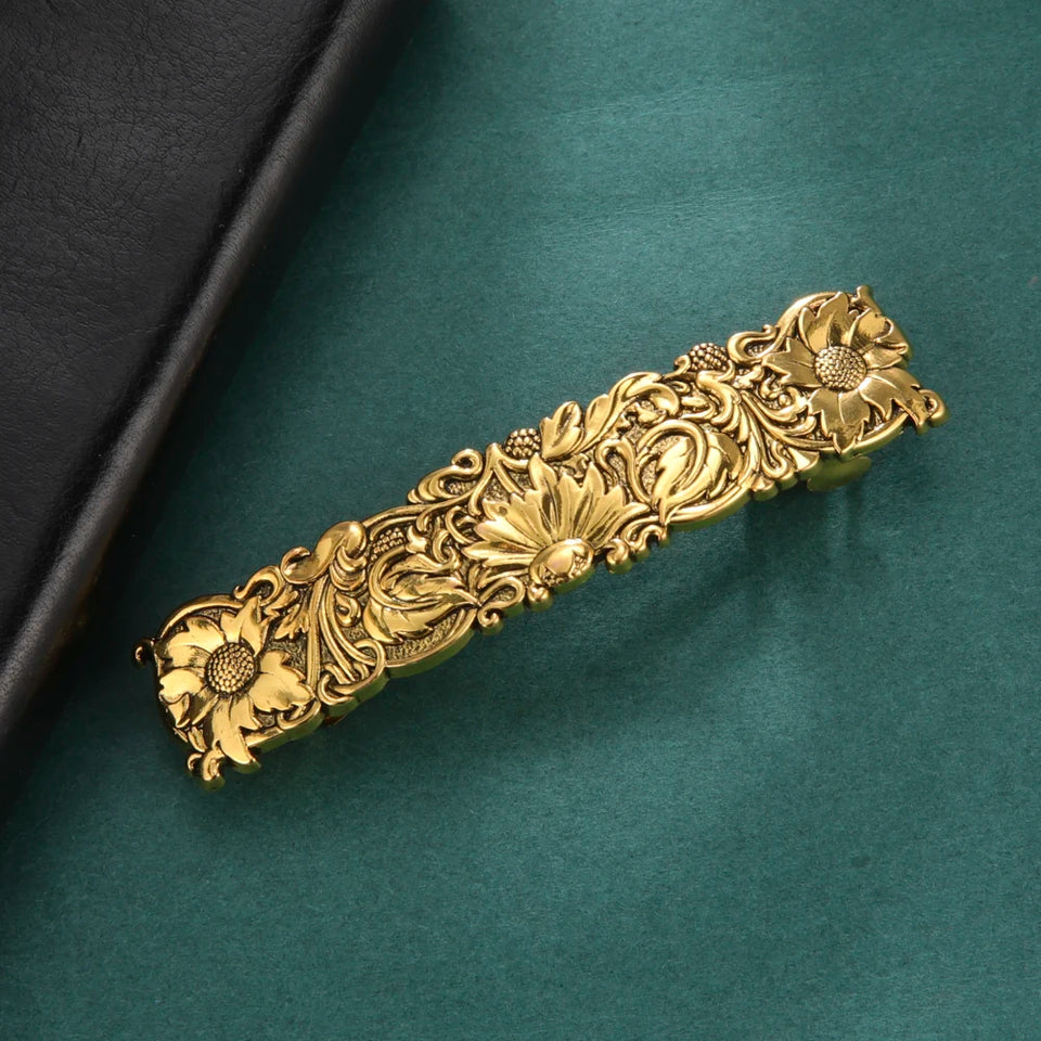 Vintage Celtic Tree of Life Hair Clips - Wicca Flower Barrettes for Women