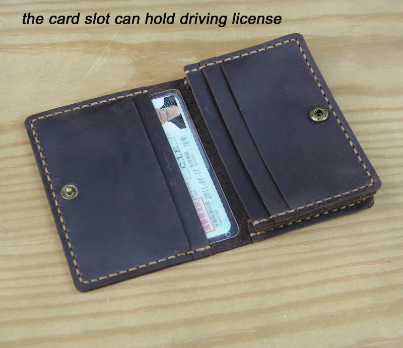 Business Card Holder - Genuine Leather Credit Card Wallet & ID Organizer