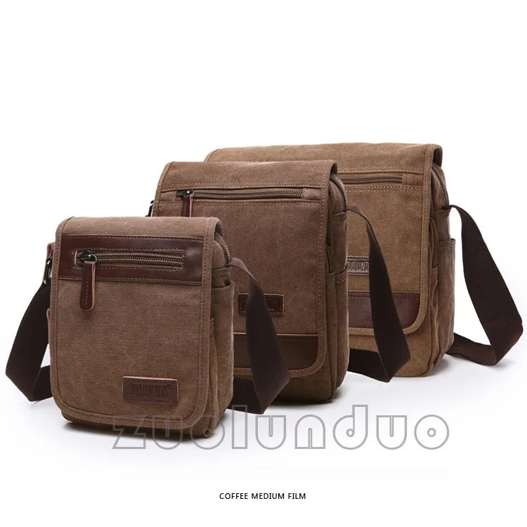 High Quality Canvas Shoulder Bag - Designer Unisex Messenger Bag with Large Capacity