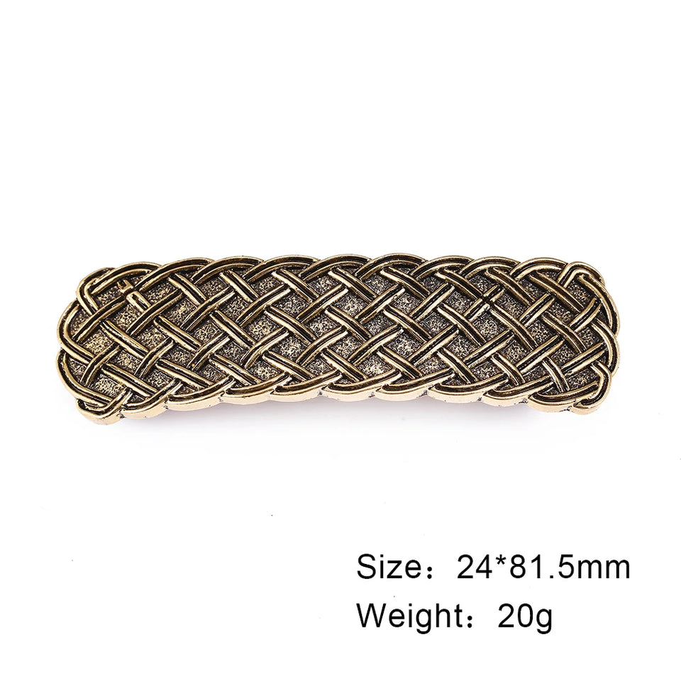 Vintage Celtic Tree of Life Hair Clips - Wicca Flower Barrettes for Women