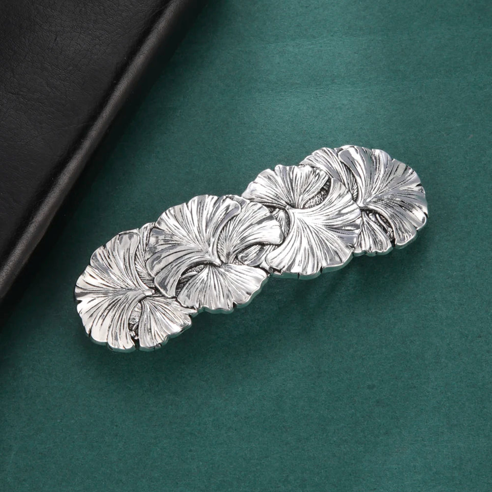 Vintage Celtic Tree of Life Hair Clips - Wicca Flower Barrettes for Women