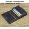 Business Card Holder - Genuine Leather Credit Card Wallet & ID Organizer