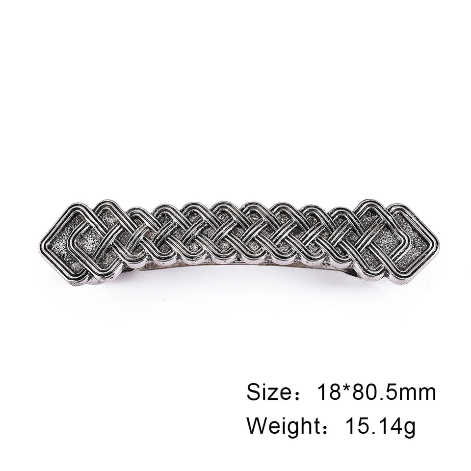 Vintage Celtic Tree of Life Hair Clips - Wicca Flower Barrettes for Women