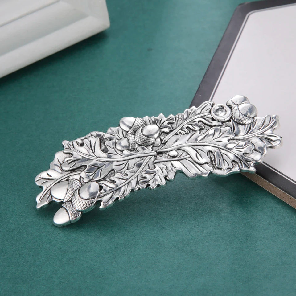 Vintage Celtic Tree of Life Hair Clips - Wicca Flower Barrettes for Women