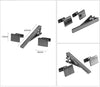 Classic Square Black Cufflinks - Laser Stripe Tie Bar Set