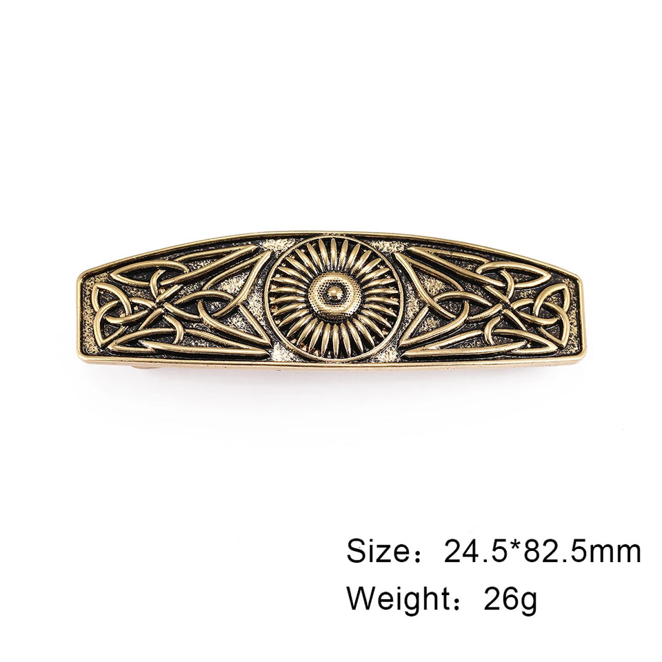 Vintage Celtic Tree of Life Hair Clips - Wicca Flower Barrettes for Women