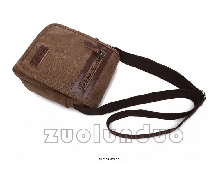 High Quality Canvas Shoulder Bag - Designer Unisex Messenger Bag with Large Capacity