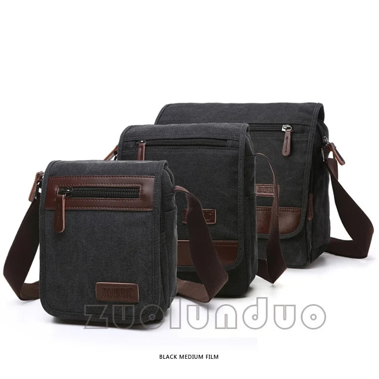 High Quality Canvas Shoulder Bag - Designer Unisex Messenger Bag with Large Capacity