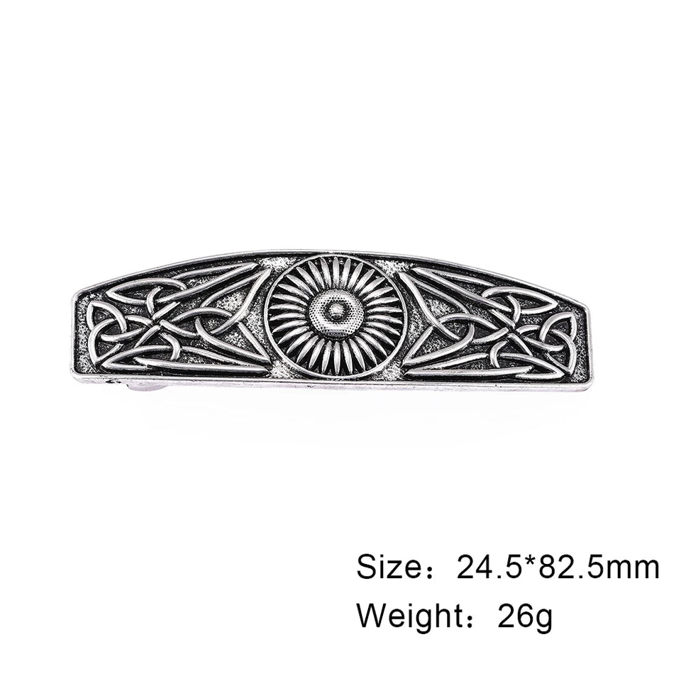 Vintage Celtic Tree of Life Hair Clips - Wicca Flower Barrettes for Women