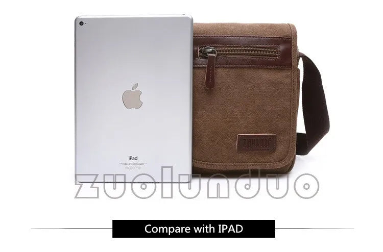 High Quality Canvas Shoulder Bag - Designer Unisex Messenger Bag with Large Capacity