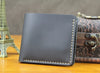 Vintage Crazy Horse Leather Wallet - Handmade Men's Bifold with Money Clip