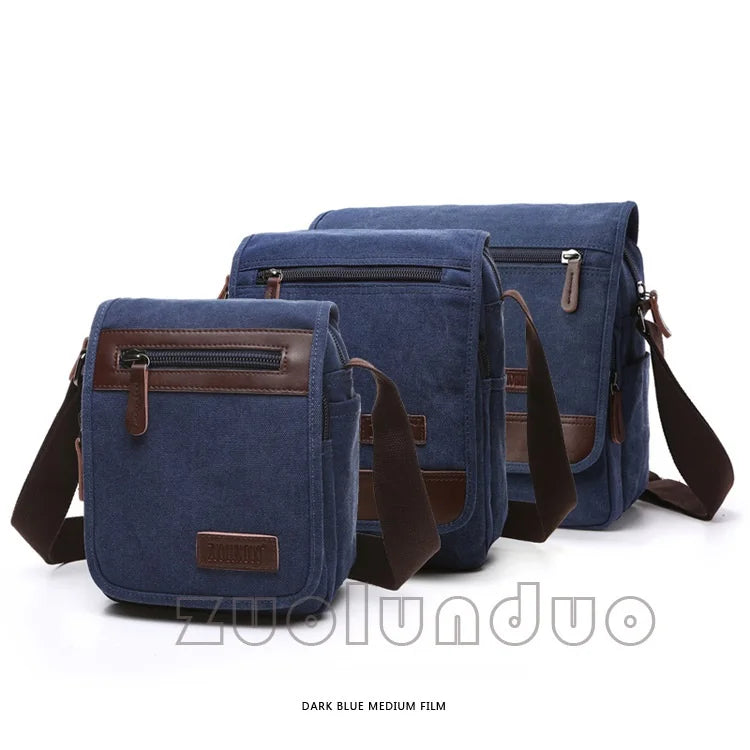High Quality Canvas Shoulder Bag - Designer Unisex Messenger Bag with Large Capacity