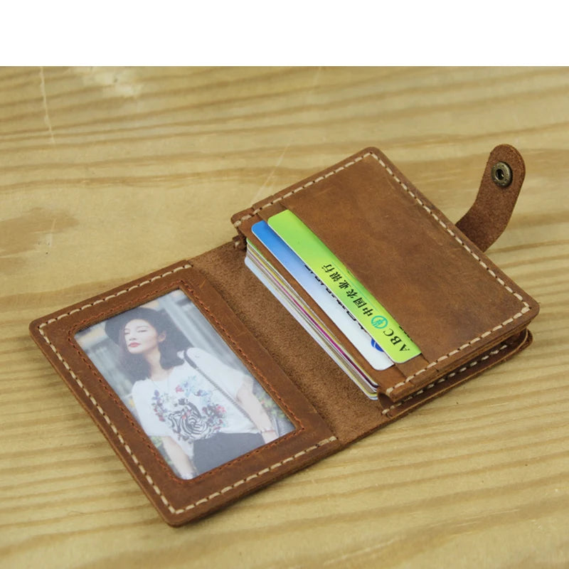 Business Card Holder - Genuine Leather Credit Card Wallet & ID Organizer
