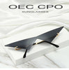 Rimless Cat Eye Sunglasses - Oversized Triangle Design with UV400 Protection