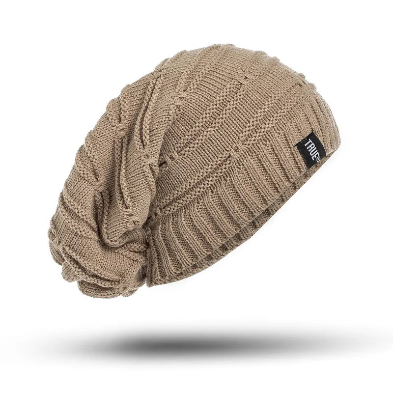 Long Knitted Beanie Hat - High Quality Winter Cap for Men & Women