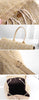 Women's Straw Woven Backpack - Summer Shoulder Bag for Travel & Books