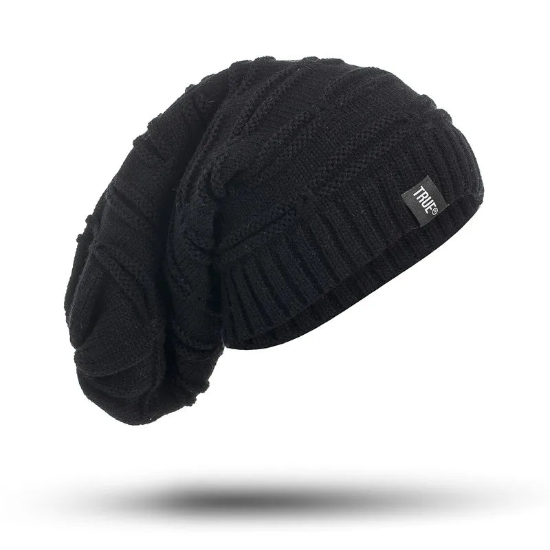 Long Knitted Beanie Hat - High Quality Winter Cap for Men & Women
