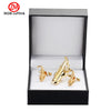 Men's Golden Sax Cufflinks Set - Music Tie Bar & Cufflinks Jewelry