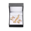 Men's Golden Sax Cufflinks Set - Music Tie Bar & Cufflinks Jewelry