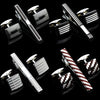 Luxury Metal Cufflinks & Tie Clip Set - 10 Styles Premium Men's Accessories