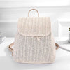 Women's Straw Woven Backpack - Summer Shoulder Bag for Travel & Books