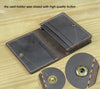 Business Card Holder - Genuine Leather Credit Card Wallet & ID Organizer