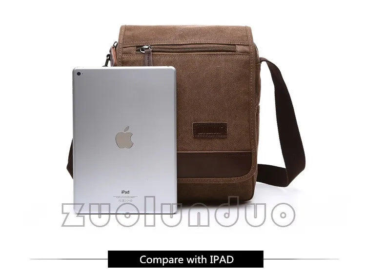 High Quality Canvas Shoulder Bag - Designer Unisex Messenger Bag with Large Capacity