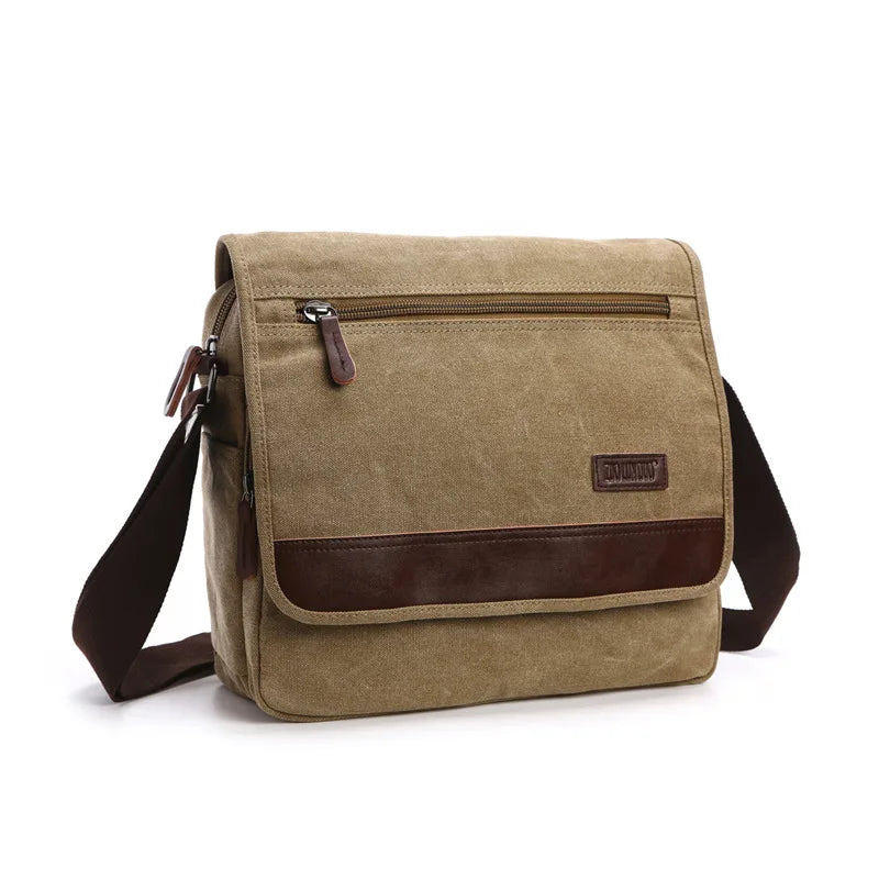 High Quality Canvas Shoulder Bag - Designer Unisex Messenger Bag with Large Capacity