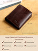 Dante Men's Leather RFID Wallet - Vintage Cowhide Vertical Design with Money Clip