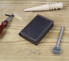 Business Card Holder - Genuine Leather Credit Card Wallet & ID Organizer
