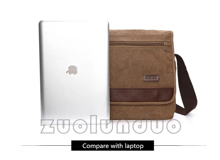 High Quality Canvas Shoulder Bag - Designer Unisex Messenger Bag with Large Capacity