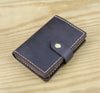 Business Card Holder - Genuine Leather Credit Card Wallet & ID Organizer