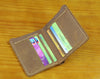 Vintage Crazy Horse Leather Wallet - Handmade Men's Bifold with Money Clip