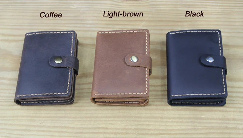 Business Card Holder - Genuine Leather Credit Card Wallet & ID Organizer