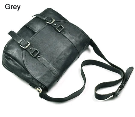 Vintage Leather Messenger Bag - Men's Casual Crossbody Shoulder Bag