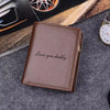 Personalized Men's Leather Wallet - Custom Engraving with Coin Purse & Card Storage