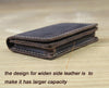 Business Card Holder - Genuine Leather Credit Card Wallet & ID Organizer