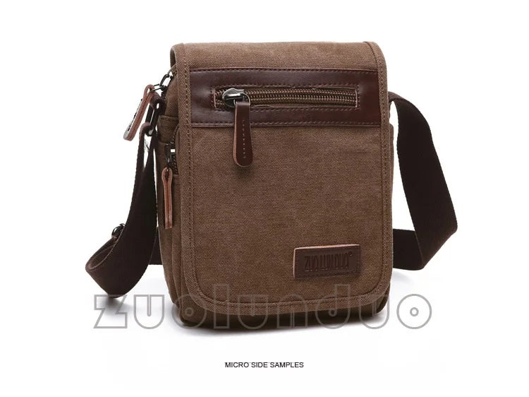High Quality Canvas Shoulder Bag - Designer Unisex Messenger Bag with Large Capacity