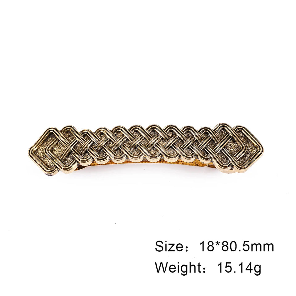 Vintage Celtic Tree of Life Hair Clips - Wicca Flower Barrettes for Women