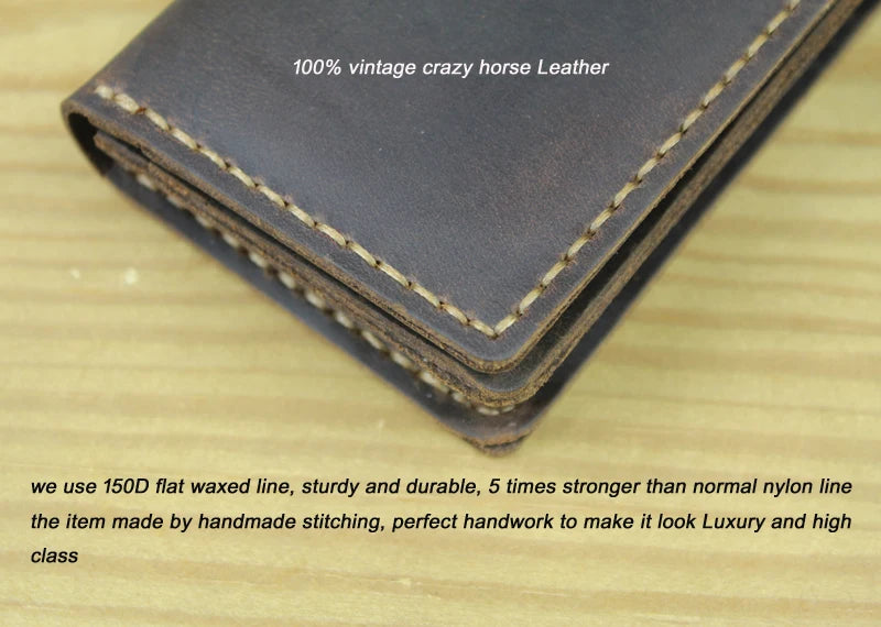 Business Card Holder - Genuine Leather Credit Card Wallet & ID Organizer