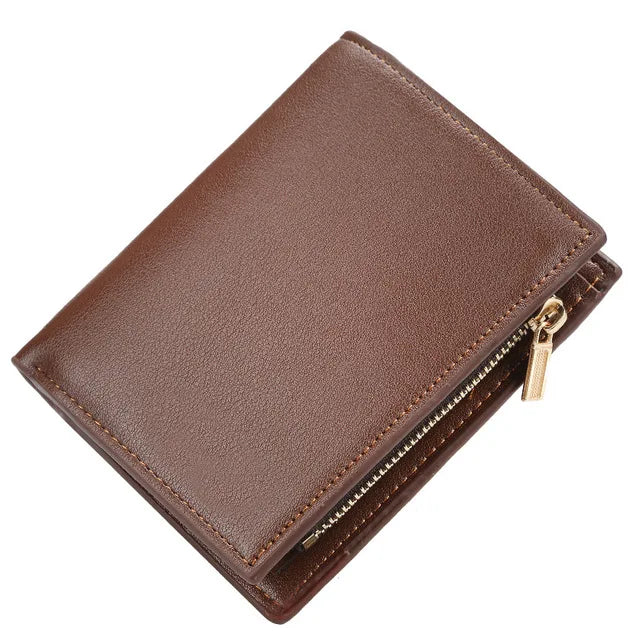 Personalized Men's Leather Wallet - Custom Engraving with Coin Purse & Card Storage