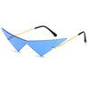 Rimless Cat Eye Sunglasses - Oversized Triangle Design with UV400 Protection