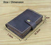 Business Card Holder - Genuine Leather Credit Card Wallet & ID Organizer